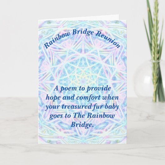 詩:ペットの損失のための心地よい; PBP,折り畳み カード (正面)