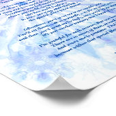 詩:ペットの特別な思い出、ポスター(マット仕上げ) ポスター (角)