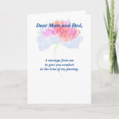 詩:ペットロス悔やみや弔慰FL折り畳み カード (正面)