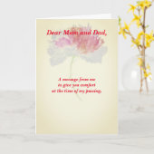 詩：ペットロス悔やみや弔慰FLST折り畳み カード (黄色い花)