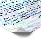 詩:亡くなったペットへの賛辞PBPポスターマット ポスター (角)