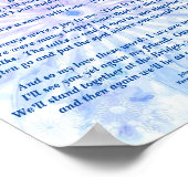 詩:亡くなったペットPBのポスターマットへの賛辞 ポスター (角)