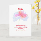 詩:女性ペットロス悔やみや弔慰FL折り カード (黄色い花)