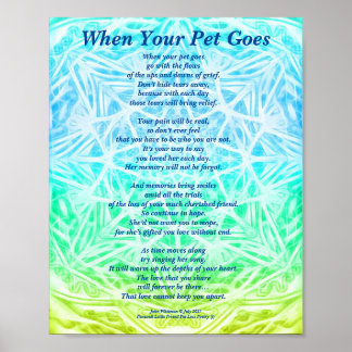 詩：女性ペットロス悔やみや弔慰YGBポスターマット ポスター