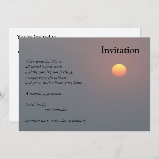 詩-旭日 招待状 (正面/裏面)