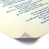 詩：男性ペットロス悔やみや弔慰FLSTポスターマット ポスター (角)