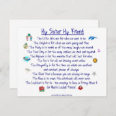 詩「私の姉　私の友」＋グラフィックス 招待状 (正面/裏面)