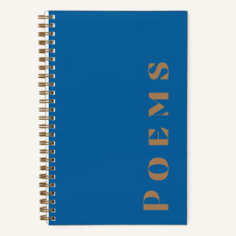 『詩』詩集In Blue & Poetry Journal ノートブック