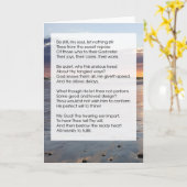 詩 – 静かに カード (黄色い花)