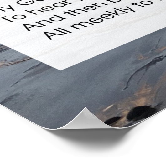 詩 – 静止する ポスター (角)