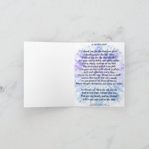 詩：飼い主へのペットの貢ぎ物が折りたたまれる カード