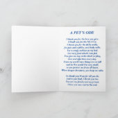 詩:飼い主、PBP、折り畳まれたペットの愛 カード (内部)