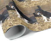 詮策好きな愛らしいビーグル犬の子犬 ラッピングペーパー (ロールコーナー)