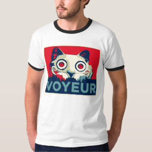 詮策好き猫のプロパガンダ Tシャツ