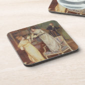 詮索好きな目1901年(w/c白と高まる) コースター (左側)