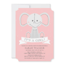 詰まったな象のピンクそれは女の子です! ベビーシャワー
