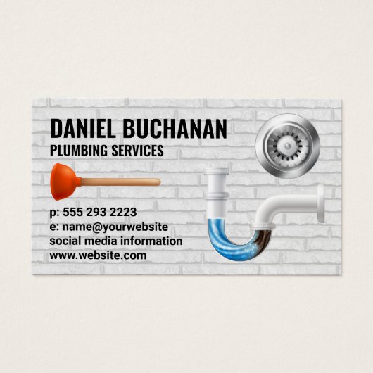 詰まったパイプ |レンガ色彩の鮮やかの壁 |ドレイン (正面)