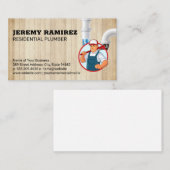 詰まったパイプ | レンチ付き配管機 名刺 (正面/裏面)