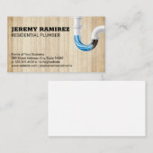 詰まったパイプ |木製ボード 名刺 (正面/裏面)