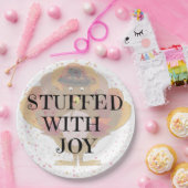 詰まった喜び七面鳥の振りかけカラフルディナー ペーパープレート (パーティー)