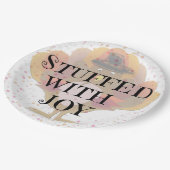 詰まった喜び七面鳥の振りかけカラフルディナー ペーパープレート (アングル)