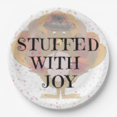 詰まった喜び七面鳥の振りかけカラフルディナー ペーパープレート (正面)