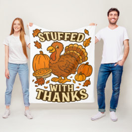 詰まった感謝していフリース フリースブランケット