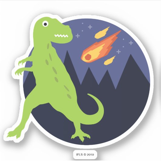 詰まった隕石 シール (正面)