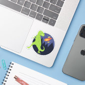 詰まった隕石 シール (ノートパソコンとiPhone)