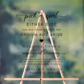 詰まっていない座席の両側を選結婚択する アクリルサイン (ニュートラル)