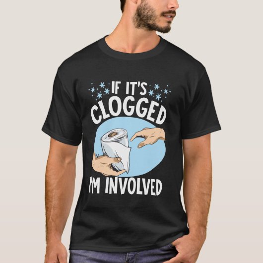 詰まってるなら私が関わってる Tシャツ (正面)