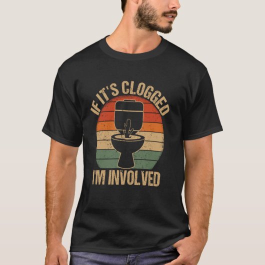 詰まってるなら私のせいです 面白い 赤面 注意 Tシャツ (正面)
