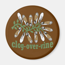 詰まり踊り子がつる植物に詰まるおもしろい マグネット