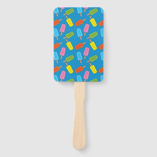 詰め合わカラフルれたポプシクルパターン ハンドファン (正面)