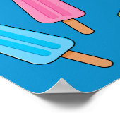 詰め合わカラフルれたポプシクルパターン ポスター (角)