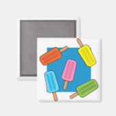 詰め合わカラフルれたポプシクルパターン マグネット (正面/裏面)