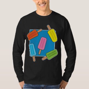 詰め合わカラフルれたポプシクルパターン Tシャツ