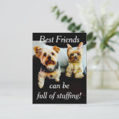 詰め物最高のの多い友人がヨークシャーテリア ポストカード (スタンド正面)