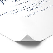 詰め込まれていないセレモニーベリーブルーブルゴーニュフローラサイン ポスター (角)