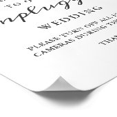 詰め込ま結婚されていない式のサインほこりっぽいピンクのフローラ ポスター (角)