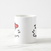 詰るギフトIのハートの詰ること コーヒーマグカップ (中央)