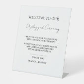 詰エレガントめ外し式結婚の歓迎サイン 台座サイン (正面)