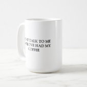 話さないで下さい コーヒーマグカップ (正面左)