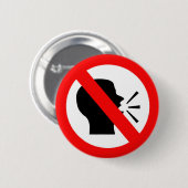 話さないで下さい 缶バッジ (正面&裏面)