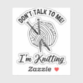 話しかけるな！私は編み物 シール (シート)