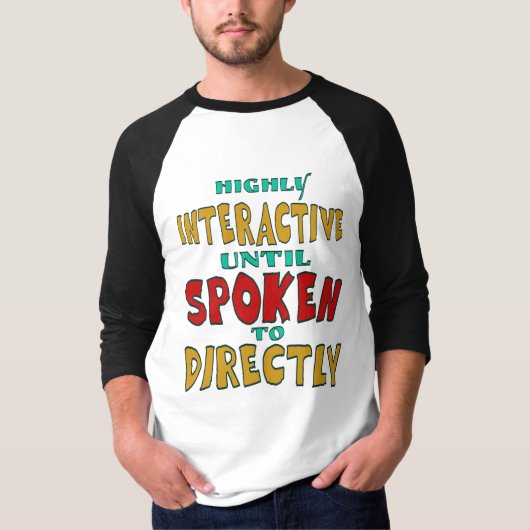 話しかけるまでハイレベルな会話を楽しめる面白いデザイン Tシャツ (正面)