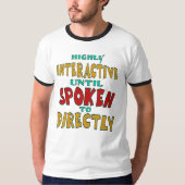 話しかけるまでハイレベルな会話を楽しめる面白グッズ Tシャツ (正面)