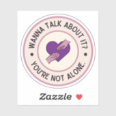 話したい?紫のメンタルヘルス シール (シート)