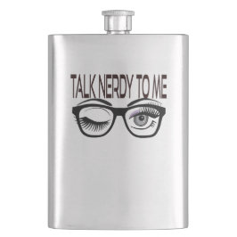 話しオタク私にギーク眼鏡ウィンキングアイパープル フラスク