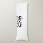 話しオタク私にギーク眼鏡ウィンキングアイパープル ボディピロー (正面縦)